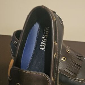 Sperry Brown Boat Shoes with Leather Finish